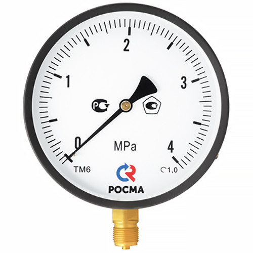 Манометр РОСМА ТМ-610Р.00 (0...16 МПа) Дкорп=150мм кл. 1,0 G1/2&amp;quot; общетехнический с повышенным кл.т. радиальный УТ-00048198