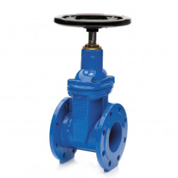 Задвижка GROSS DN 80 PN 10/16 фланцевая с обрезиненным клином с маховиком короткая