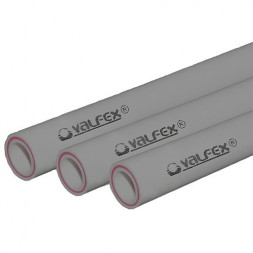 Полипропиленовая труба VALFEX 63х10,5х2000 PN 20 SDR 7,4 армированная стекловолокном серая