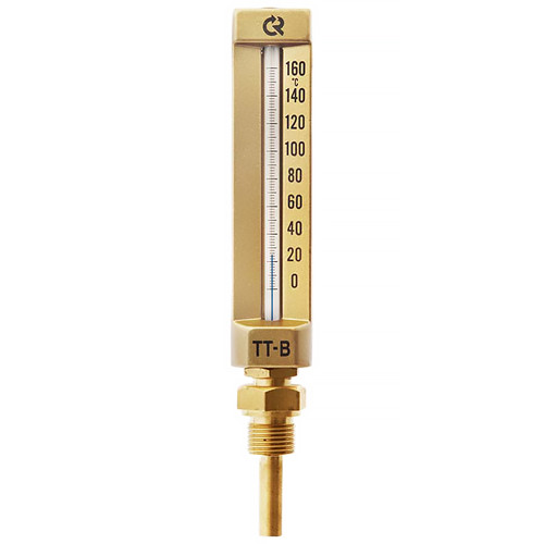 Термометр РОСМА ТТ-В-200/100 П11 Корп=200мм L=100мм 10 МПа G1/2&amp;quot; Траб = 0…160°C жидкостный виброустойчивый прямой 00000002845
