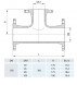 Тройник фланцевый HAWLE 8510 DN 100-65 PN 16