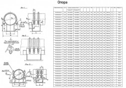 Опора Л8-150.000-35 неподвижная хомутовая