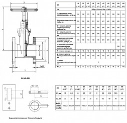 Задвижка клиновая c индикатором ABRA A40-Gi DN 65 PN 16/10 чугунная фланцевая с редуктором