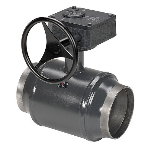 Кран шаровой Danfoss JiP Full Bore WW WG DN 200 PN 25 стальной полнопроходный под приварку с ручным редуктором
