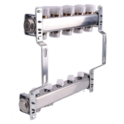 Коллекторная группа VALTEC VTc.582.EMNX.0606 6-ти контурный ВР-НР 1&amp;quot;x3/4&amp;quot; DN 25 PN 10 с регулирующими и балансировочными клапанами