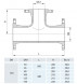 Тройник фланцевый HAWLE 8510 DN 150-50 PN 16