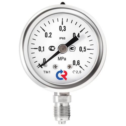 Мановакуумметр РОСМА ТМВ-321Р.00 (-0,1...0,15 МПа) Дкорп=63мм кл. 1,5 G1/4&amp;quot; коррозионностойкий виброустойчивый радиальный 00000037675