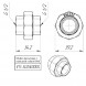 Латунная муфта VALTEC 1/2&amp;quot; разъемная VTr.340.N.0004