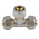 Тройник латунный Aquasfera 7011 DN 32 PN 16 покрытие - никель, компрессионный, 7011-04