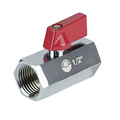 Кран шаровый VALFEX MINI VF.330 ВР 3/8&amp;quot; Ду 10 Ру 10 никелированный латунный