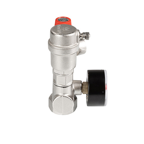 Группа безопасности VALTEC VT.460.0.0 1&amp;#039;&amp;#039; (0…10 бар) DN 25 PN 10 для котла, латунная с никелевым покрытием