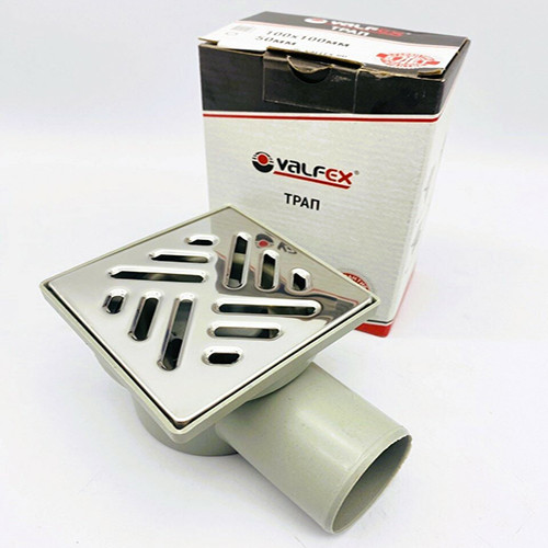Трап горизонтальный VALFEX VF.021.050K.150.04 Ду 50 с решеткой из нерж.стали