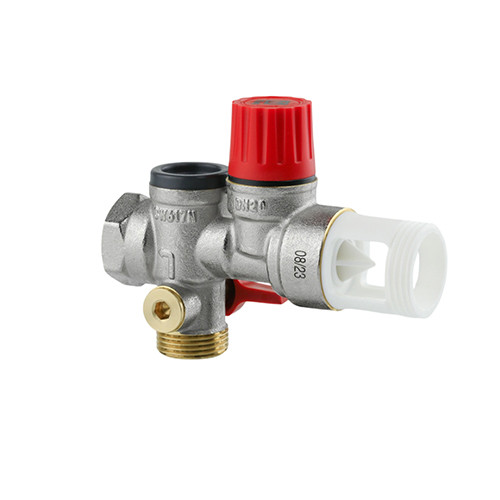 Группа безопасности VALTEC VT.461.NC.05 3/4&amp;#039;&amp;#039; DN 20 PN 10 для бойлера, латунная с никелевым покрытием