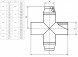 Крестовина 225х160 мм SDR21 90° ПЭ100 неравнопроходная сварная сегментная ПНД