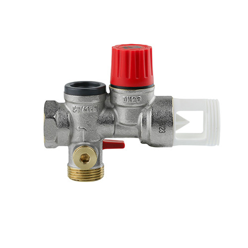 Группа безопасности VALTEC VT.461.NE.05 3/4&amp;#039;&amp;#039;DN 20 PN 10 для бойлера, латунная с никелевым покрытием