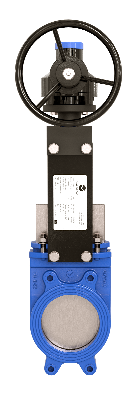 Задвижка шиберная VALSTOK VA-013-01-R(N)-NBR Ду 500 Ру 4 чугунная межфланцевая односторонняя c редуктором с невыдвижным штоком