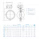 Затвор DENDOR 017W DN 600 PN 10 поворотный дисковый межфланцевый чугунный с электроприводом