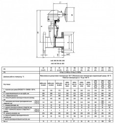 Задвижка клиновая ABRA A40-G DN 65 PN 16/10 чугунная фланцевая с редуктором