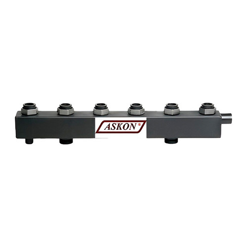 Коллектор распределительный Askon Стандарт+ КК-40F/125/40/3+1 4-х контурный ВР-НР 1 1/2&amp;quot; Ду 40 Ру 6 без теплоизоляции