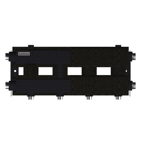 Коллектор распределительный GIDRUSS MK-100-2.EPP 2-х контурный НР 1 1/4&amp;quot;x1&amp;quot; Ду 32 Ру 6 модульный в термоизоляции