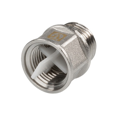 Клапан отсекающий VALTEC VT.539.N.04 1/2&amp;quot; DN 15 PN 10 для монтажа автоматического воздухоотводчика, латунный с никелевым покрытием