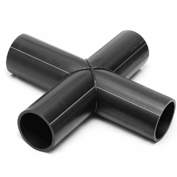Крестовина 630 мм SDR9 90° ПЭ100 равнопроходная сварная сегментная ПНД