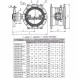 Затвор ЭНЭКОС Вр1 DN 300 PN 10 поворотный фланцевый с двойным эксцентриком с редуктором и переходником под ключ 24