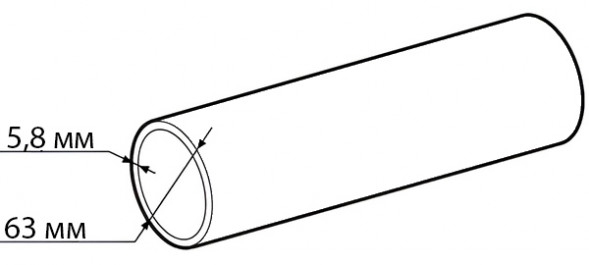 Труба ПНД техническая SDR11 d63х5,8 тип Т