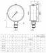 Манометр РОСМА ТМ-521Р.00 (0...1 МПа) Дкорп=100мм кл. 1,0 G1/2&amp;quot; коррозионностойкий виброустойчивый радиальный 00000001081