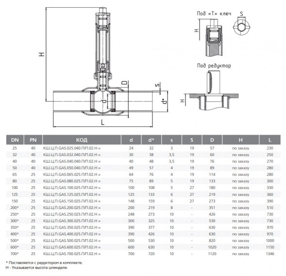Кран шаровой цельносварной LD КШ.Ц.П.GAS.125.025.П/П.02.H Ду 125 Ру 25 стальной полнопроходный для подземной установки под приварку