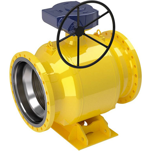 Кран шаровой NAVAL 280543 DN 800 PN 16 стальной стандартнопроходный фланцевый для газа с редуктором