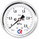 Манометр РОСМА ТМ-320Т.00 (0...4 МПа) Дкорп=63мм кл. 1,5 M12x1,5 виброустойчивый (готовый к гидрозаполнению) осевой 00000008076