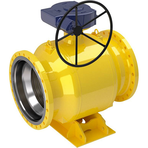 Кран шаровой NAVAL 280504 DN 800 PN 25 стальной стандартнопроходный фланцевый для газа с редуктором