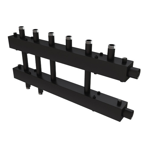 Коллектор распределительный Askon Дублер+ КК-32М/125/40/3+2D 5-ти контурный ВР-НР 1 1/4&amp;quot;x1 1/2&amp;quot; Ду 32 Ру 6 без теплоизоляции