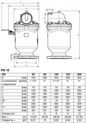 Клапан VAG DUOJET DN 150 PN 16 воздушный однокамерный