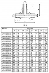 Тройник VALTEC VTm.431.BG DN 16 PN 16 латунный универсальный
