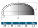 Заглушка 38х2 (ду32) ГОСТ 17379-2001 эллиптическая стальная
