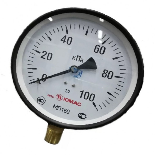 Манометр МП100 радиальный Дк100мм 0-1,6 МПа кл.1,5 G1/2&amp;quot; НПО ЮМАС