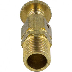 Воздухоотводчик ручной латунный Aquasfera 5006 DN 15 PN 10 резьба - M10x1, с маховиком, резьбовой НР, 5006-01