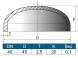 Заглушка 45х2,5 (ду40) ГОСТ 17379-2001 эллиптическая стальная