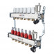 Коллекторная группа VALTEC VTc.586.EMNX.0612 12-ти контурный ВР-НР 1&amp;quot;x3/4&amp;quot; DN 25 PN 8 с регулирующими клапанами и расходомерами