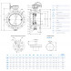 Затвор DENDOR 023F DN 500 PN 16 поворотный дисковый c двумя эксцентриситетами фланцевый чугунный с редуктором