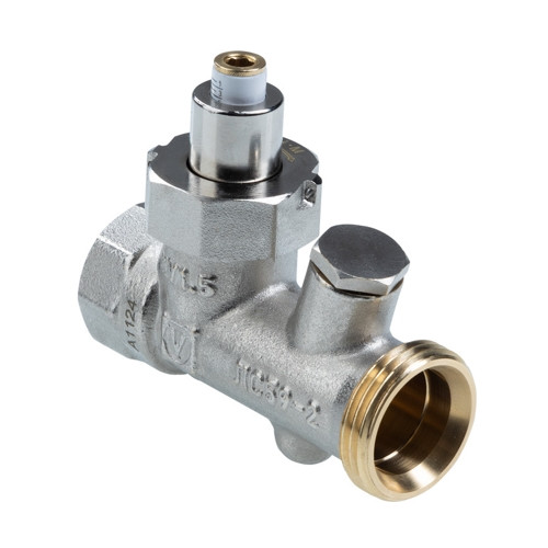 Клапан запорно-регулирующий Valtec VT.062.NE 1/2&amp;quot; x 3/4&amp;quot; (евроконус) DN 15 PN 16 с выходом под датчик температуры