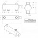 Коллектор распределительный VALTEC VTc.510.BS.SG50060402 2 отвода ВР-НР 1&amp;quot;x1/2&amp;quot; DN 25 PN 16 без регулировки