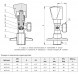 Клапан (вентиль) угловой для бытовых приборов латунный Aquasfera 1075 DN 15 PN 10 резьба - 1/2&amp;quot;х3/8&amp;quot;, покрытие - хром, с отражателем, резьбовой НР-НР, маховик хромированный, 1075-03