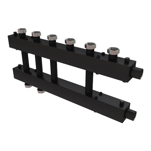 Коллектор распределительный Askon Дублер+ КК-40F/125/40/3+3D 6-ти контурный ВР-НР 1 1/2&amp;quot; Ду 40 Ру 6 без теплоизоляции