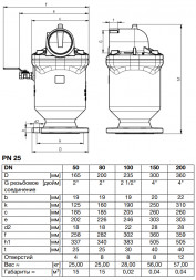 Клапан VAG DUOJET DN 200 PN 25 воздушный однокамерный