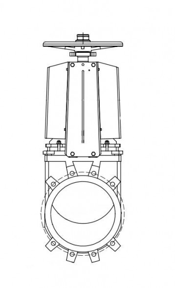 Задвижка GROSS DN 125 PN 10 шиберная с невыдвижным шпинделем c маховиком