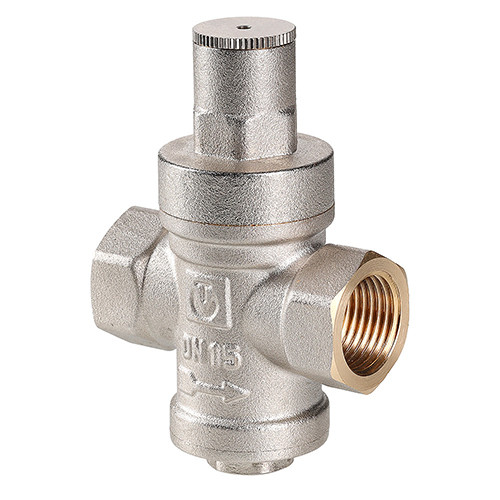 Редуктор давления VALTEC VT.083.N.04 1/2&amp;#039;&amp;#039; DN 15 PN 16 поршневой, прямого действия, латунный с никелированным покрытием