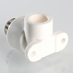 Угольник 90 градусов VALTEC VTp.755 НР 1/2&amp;quot; DN 25x15 PN 25 с креплением полипропиленовый комбинированный